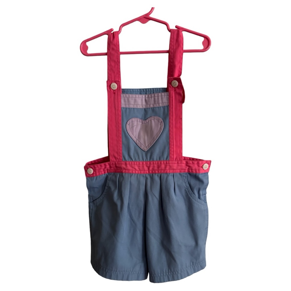 Vintage popsicle blue & pink romper cotton blend size 6